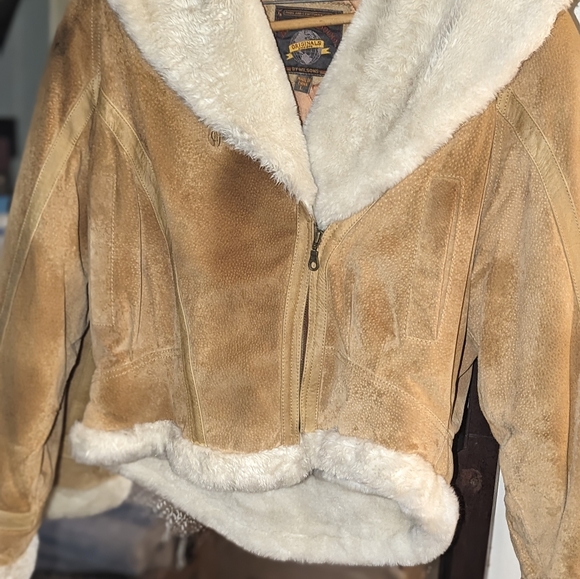 Adventure Bound Wilson’s Tan Leather Jacket Coat Size large - Picture 5 of 12